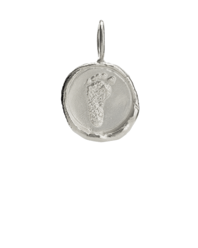 Organic Footprint Sterling Keepsake Pendant